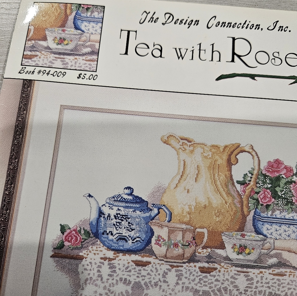 The Design Connection Tea With Roses Counted Cross Stitch Charted Design Leaflet - Picture 15 of 16